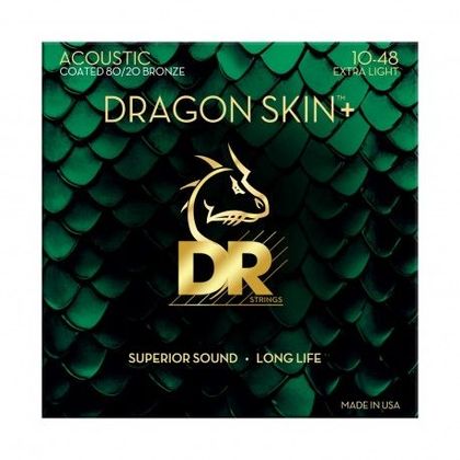 DR STRINGS Da8-10 Dragon Skin+ Muta di corde per chitarra acustica 10-48