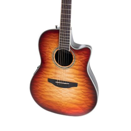 Ovation Celebrity Traditional Plus Mid-depth CS24X-7C-G Cognac Burst Chitarra Acustica Elettrificata