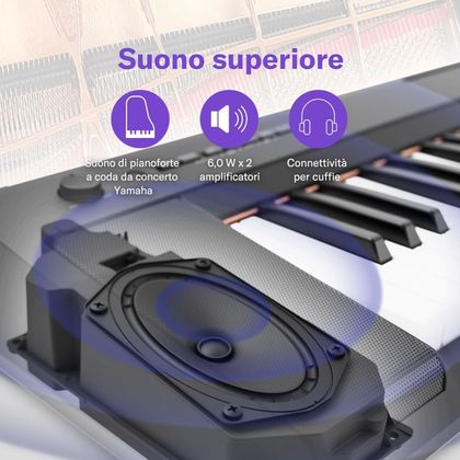 Yamaha NP15 Piaggero White Pianoforte Digitale 61 tasti Bianco