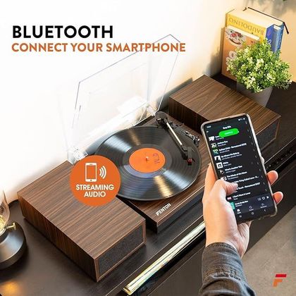 FENTON RP165D Record Player+Sp.BT Darkwood Giradischi