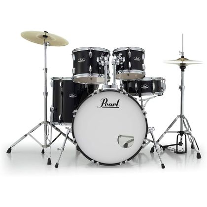 Pearl Roadshow RS525SC/C31 Jet Black Batteria acustica completa con piatti Sabian Nera