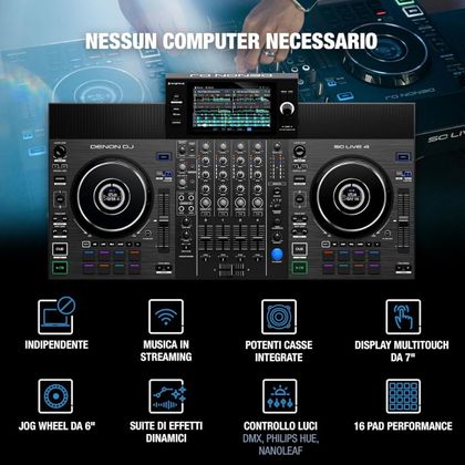 DENON DJ SC Live 4 + Cuffie Omaggio