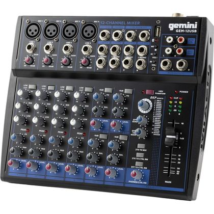 Gemini GEM 12 USB Mixer 12 canali Bluetooth