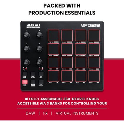 AKAI MPD218 Controller 16 Pad Midi over USB