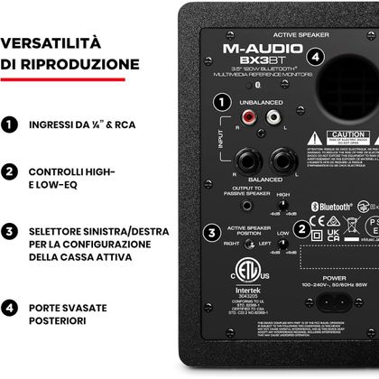 M-AUDIO BX3 BT Coppia di Monitor 3.5" Bluetooth 120W