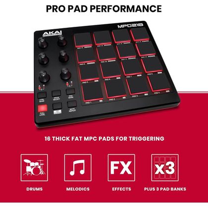 AKAI MPD218 Controller 16 Pad Midi over USB
