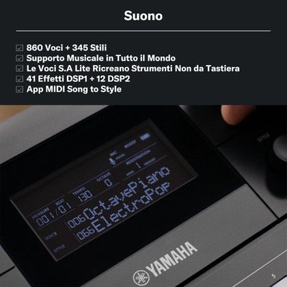 YAMAHA PSR-E483 Tastiera Portatile 61 tasti
