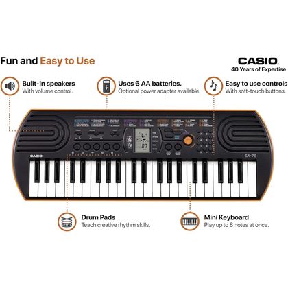 Casio SA76 Tastiera portatile 44 tasti