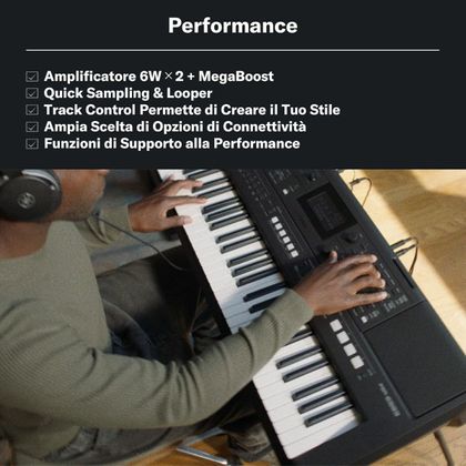YAMAHA PSR-E483 Tastiera Portatile 61 tasti