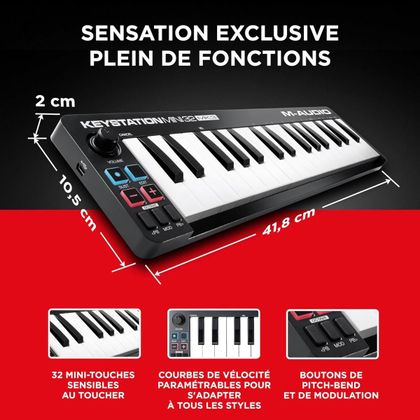 M-AUDIO Keystation Mini 32 MK3  Tastiera MIDI USB 32 Tasti