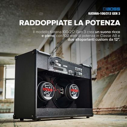 BOSS Katana 212 Gen 3 Amplificatore Combo per Chitarra 2x12" 100W