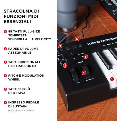 M-AUDIO Keystation 88 Mk3 Tastiera MIDI USB 88 Tasti