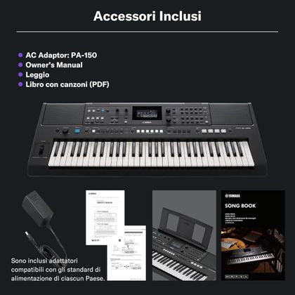 YAMAHA PSR-E483 Tastiera Portatile 61 tasti