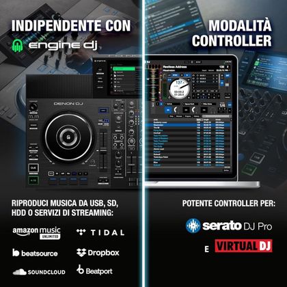 USATO DENON DJ SC Live 2 Console standalone + UDG Custodia Imbottita