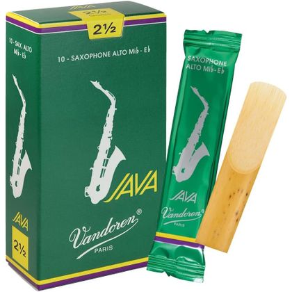 Vandoren Ance Sax Alto Java Green N. 2.5 (Confezione da 10)