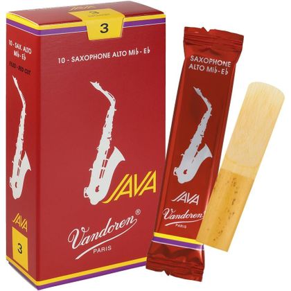 Vandoren Ance Sax Alto Java Red Cut Filed N.3 (Confezione da 10)