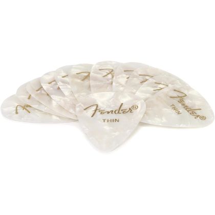 Fender Shape 351 Thin Plettri White Set 12 picks