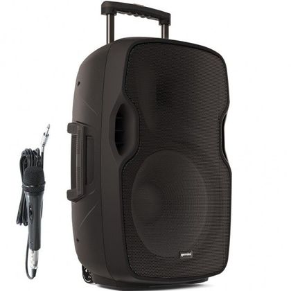 GEMINI AS-15 To Go Cassa Portatile con microfono, lettore USB e Trolley 2000W