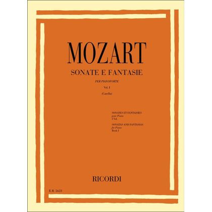 MOZART Sonate E Fantasie Volume I