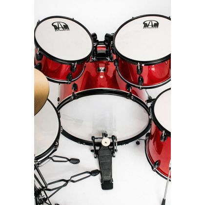 Batteria Acustica Cassa 22" Completa 5 pezzi Rossa