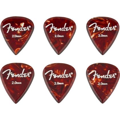 FENDER Aero Acrylic Picks 6-pezzi 2.0mm