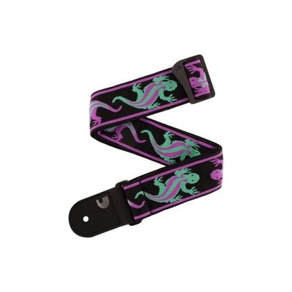 D'Addario Tracolla Planet Waves vintage, Lizards Green/Purple