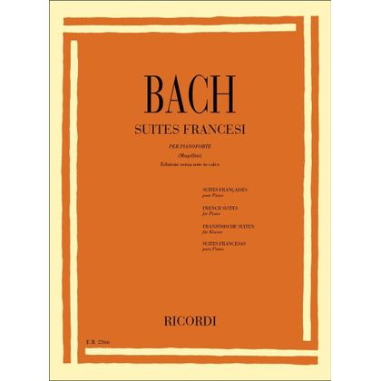 Bach - 6 Suites Francesi Bwv 812 - 817 - Edizione senza note in calce