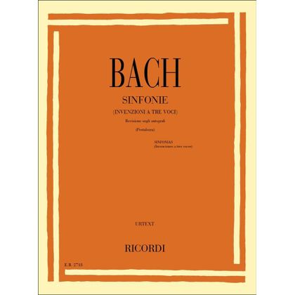 Bach - Sinfonie (Invenzioni A Tre Voci) - Revisione sugli autografi
