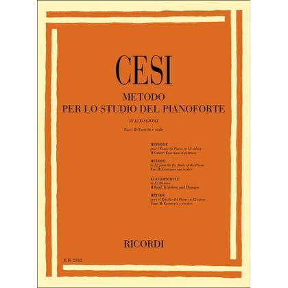 Cesi - Metodo Per Lo Studio Del Pianoforte, Esercizi e Scale - Fasc. II