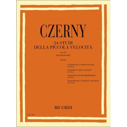 Czerny - 24 Studi Della Piccola Velocit&agrave; Op. 636