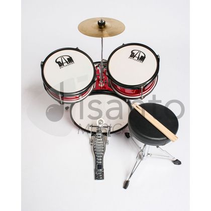 Batteria Acustica Junior 3 pezzi per bambini - Rossa