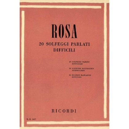 Rosa - 20 Solfeggi Parlati Difficili