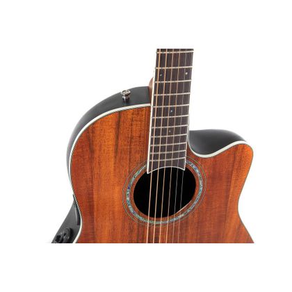 Ovation Celebrity Standard Exotic Mid Depth CS24P-FKOA-G Natural on Exotic Flamed Koa Chitarra acustica elettrificata