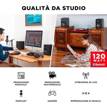 M-AUDIO BX4 BT Coppia di Monitor 4.5" Bluetooth 120W