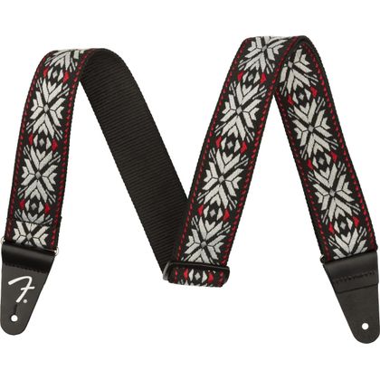 FENDER Tracolla Pasadena Woven Straps Red Snowflake