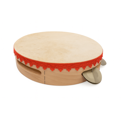 Tamburello in Pelle Diametro 35 Rosso