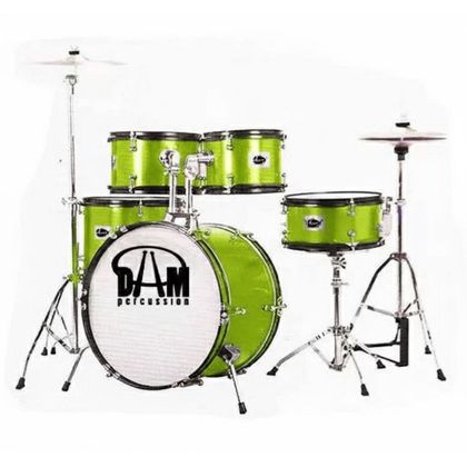 Batteria acustica per bambini 5 pezzi Dam JB J1049 Acid Green