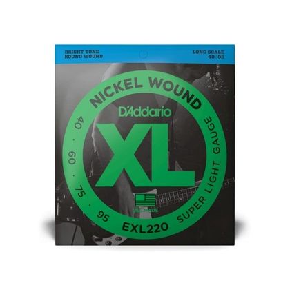 D'Addario EXL220 Muta di corde per basso elettrico Super Light 040-095