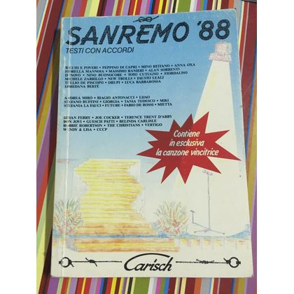 Sanremo '88 testi con accordi - Carisch