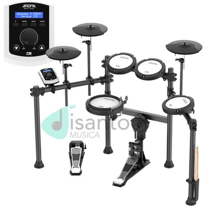 AROMA TDX-22II Batteria Elettronica con Pedale Meccanico e Pelli Mesh