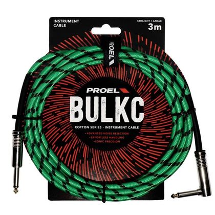 PROEL BULK120CLU3GN Cavo per strumenti 3mt Verde e Nero