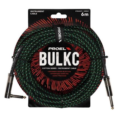 PROEL BULK120CLU6GB Cavo per strumenti 6mt Nero e Verde