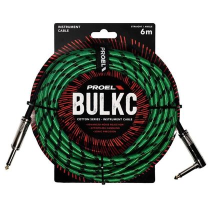 PROEL BULK120CLU6GN Cavo per strumenti 6mt Verde e Nero