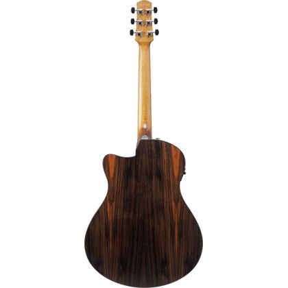 Ibanez AAM70CETBN Transparent Charcoal Burst Low Gloss Top Natural Open Pore Back
