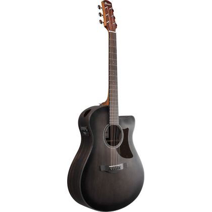 Ibanez AAM70CETBN Transparent Charcoal Burst Low Gloss Top Natural Open Pore Back