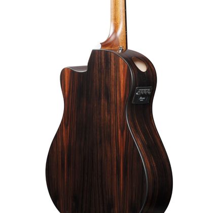 Ibanez AAM70CETBN Transparent Charcoal Burst Low Gloss Top Natural Open Pore Back