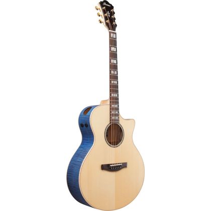 Ibanez AE390NTA Natural High Gloss Top Aqua Blue High Gloss Back And Sides Chitarra Acustica