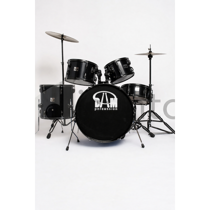 Batteria Acustica Cassa 22" Completa 5 pezzi Nera