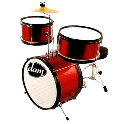 Batteria Acustica Junior 3 pezzi per bambini - Rossa