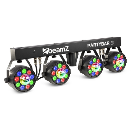Beamz PartyBar3 9x1W RGB MagicBall + Coppia BARWASH 244 Barra LED
